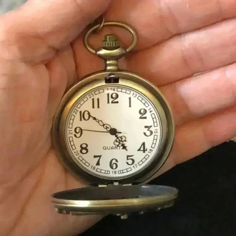 Motorcycle Bronze Pocket Watch and Chain NWT